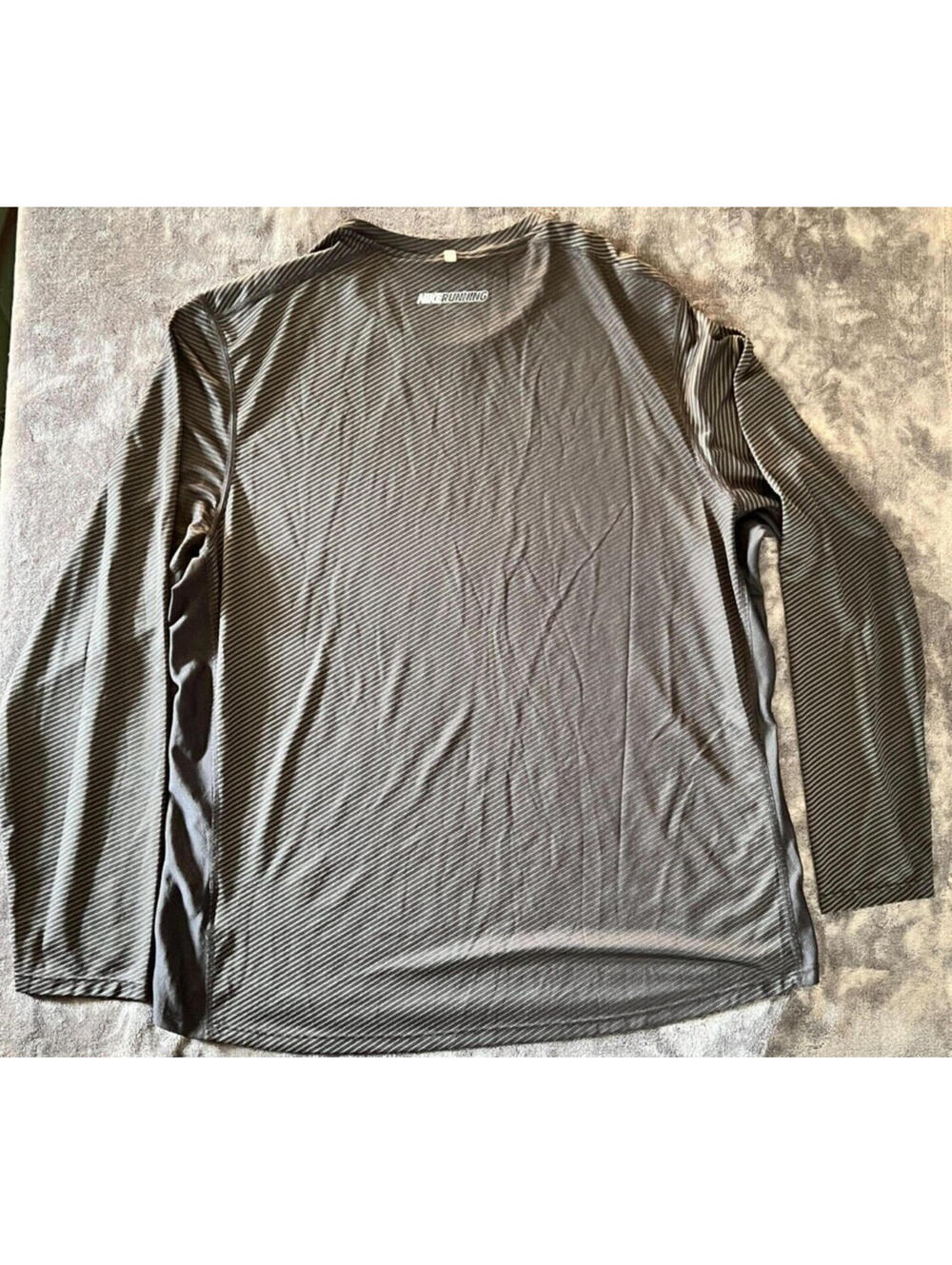 Nike Techknit Ultra Running Shirt Men’s XL Gray Dri-FIT Long Sleeve Activewear